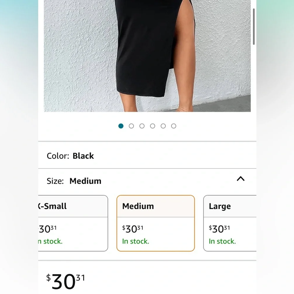 NEW Black Essnce Twist Backless Split Thigh Cami Dress - Picture 9 of 9